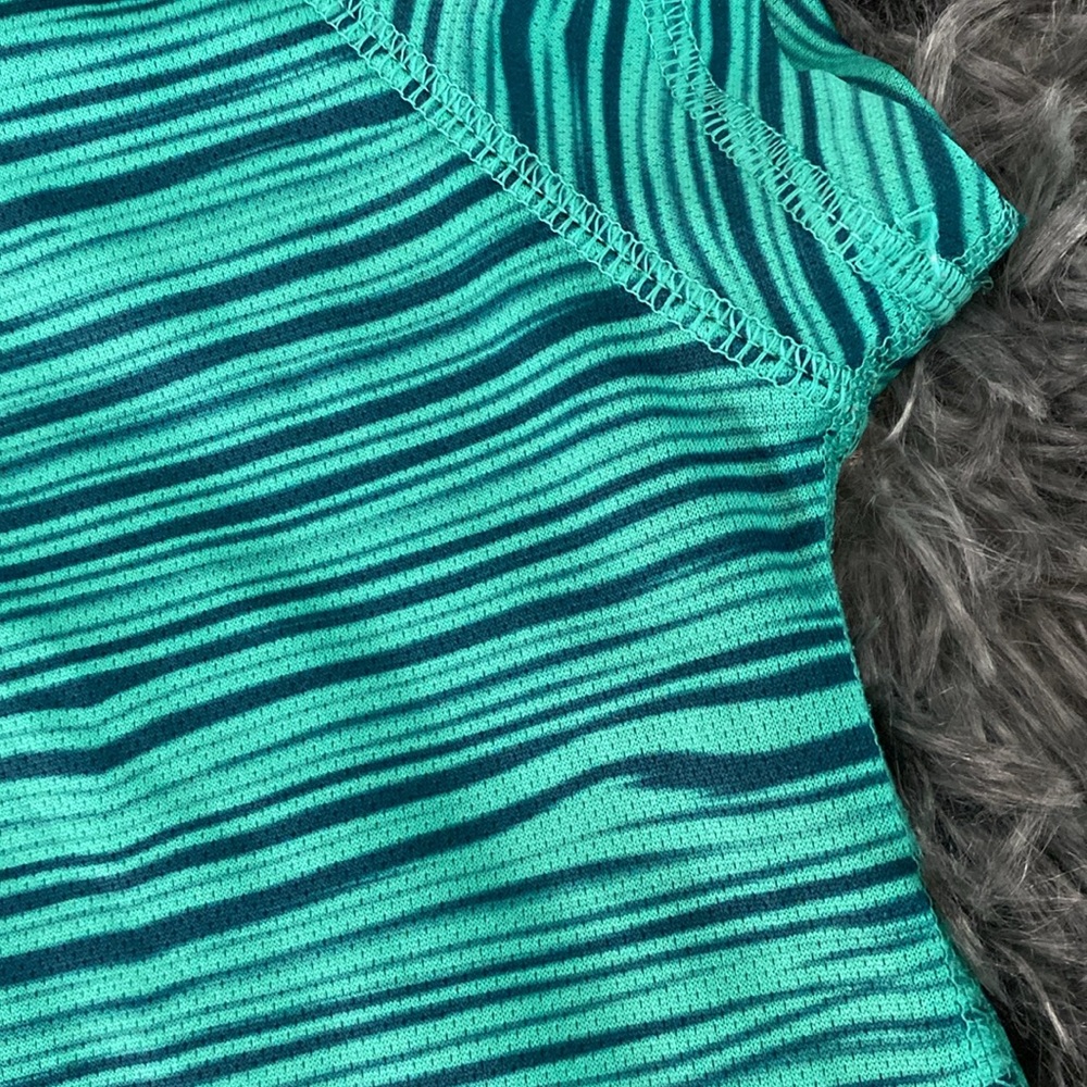 Champion duodry dark seafoam green and navy horizontal strap sporty top - Picture 13 of 17
